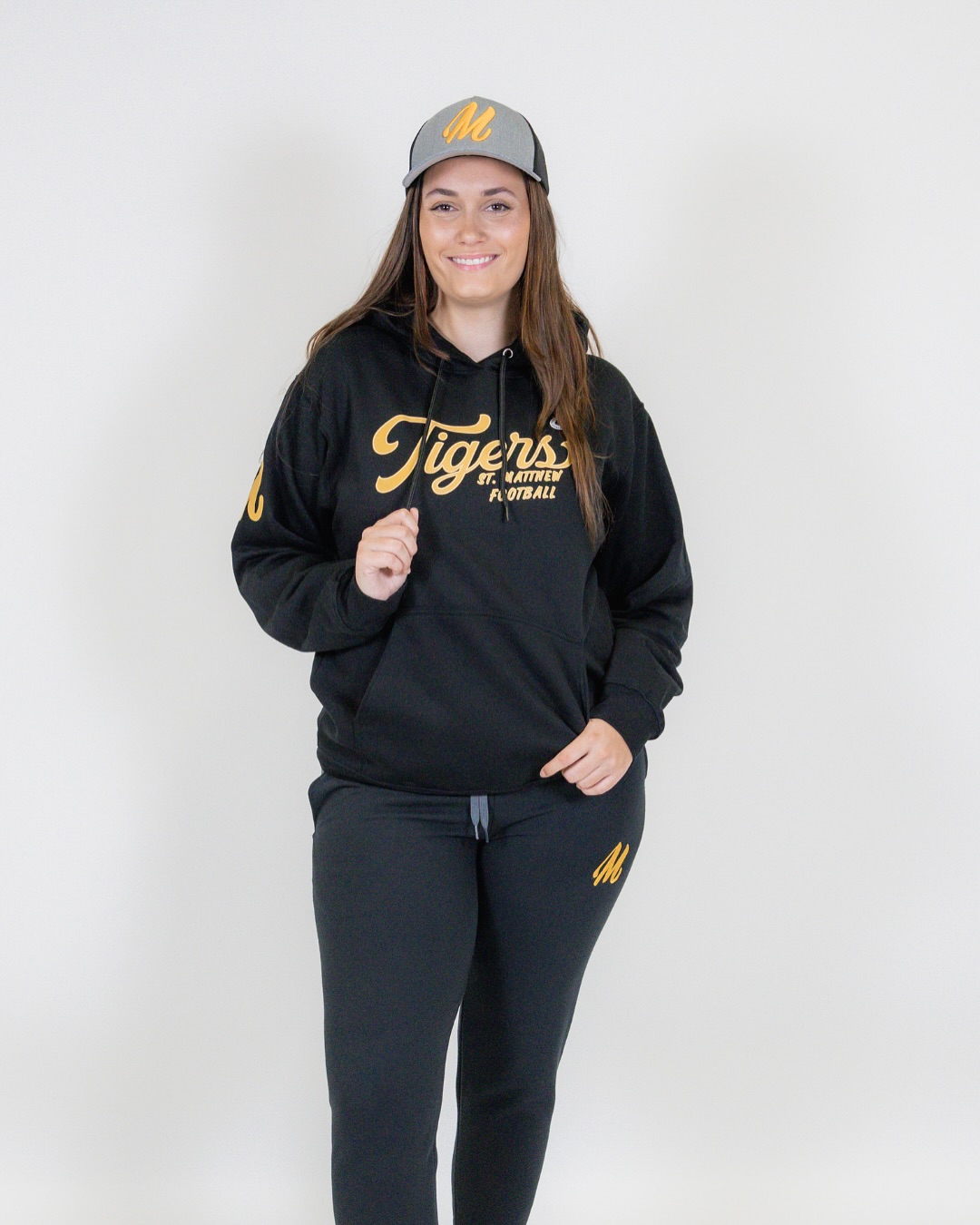 Tigers football hoodie, joggers and cap
