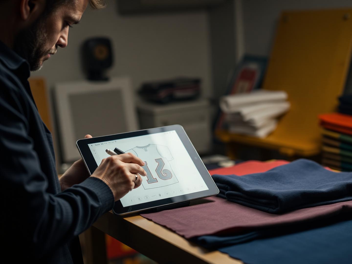 Designing a custom jersey one-on-one with a client